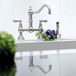 Perrin & Rowe Provence 2 Hole Bridge Sink Mixer with Lever Handles & Rinse - Polished Nickel