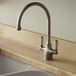 Perrin & Rowe Phoenician Mono Sink Mixer with Porcelain Lever Handles - Pewter