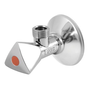 Vado Chrome Plated Heavy Pattern Angle Valve 1/2" X 1/2" Supplied With Hot And Cold Indices