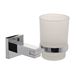 Pierre Frosted Glass Tumbler & Holder