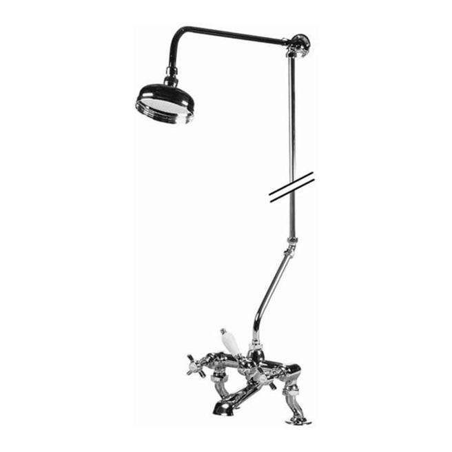 nuie Rigid Riser with Overhead Shower