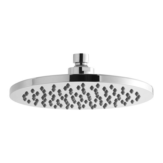 nuie Round Chrome Plated Fixed Shower Head - 200mm Diameter