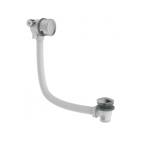 Crosswater MPRO Bath Filler with Click Clack Waste - Brushed Stainless Steel