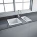 RAK Gourmet White Ceramic Rectangular 0.5 Bowl Kitchen Sink - 250mm x 475mm