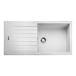 Rangemaster Andesite 1 Bowl Igneous Crystal White Sink & Waste Kit - Reversible