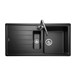 Rangemaster Elements 1.5 Bowl Ash Black Igneous Granite Composite Kitchen Sink & Waste Kit - 1000 x 500mm