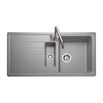 Rangemaster Elements 1.5 Bowl Dove Grey Igneous Granite Composite Kitchen Sink & Waste Kit - 1000 x 500mm