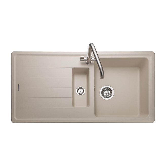 Rangemaster Elements 1.5 Bowl Igneous Granite Composite Kitchen Sink & Waste Kit - 1000 x 500mm