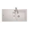 Rangemaster Elements 1.5 Bowl Crystal White Igneous Granite Composite Kitchen Sink & Waste Kit - 1000 x 500mm