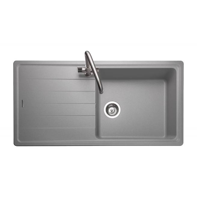 Rangemaster Elements 1 Bowl Igneous Granite Composite Kitchen Sink & Waste Kit - 1000 x 500mm