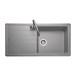 Rangemaster Elements 1 Bowl Dove Grey Igneous Granite Composite Kitchen Sink & Waste Kit - 1000 x 500mm