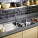 Rangemaster Glendale 1.5 Bowl Brushed Stainless Steel Sink & Waste Kit with Reversible Drainer - 950 x 508mm