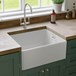 Rangemaster Grange Belfast 1 Bowl Gloss White Fireclay Ceramic Kitchen Sink & Waste - 595 x 455mm