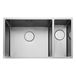Rangemaster Kube 1.5 Bowl Stainless Steel Undermount Sink & Waste Kit with Right Hand Small Bowl - 740 x 440mm
