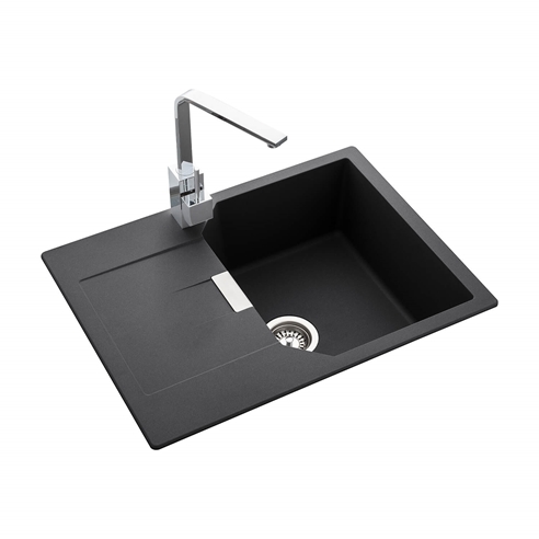 Rangemaster Mayon Ultra Compact 1 Bowl Igneous Granite Kitchen sink & Waste Kit with Reversible Drainer - 690 x 510mm