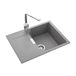 Rangemaster Mayon Ultra Compact 1 Bowl Igneous Granite Dove Grey Kitchen Sink & Waste Kit with Reversible Drainer - 690 x 510mm