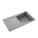 Rangemaster Mica Compact 1 Bowl Igneous Granite Dove Grey Kitchen Sink & Waste Kit with Reversible Drainer - 860 x 500mm