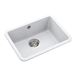 Rangemaster Paragon Compact 1 Bowl Crystal White Granite Composite Undermount Kitchen Sink & Waste Kit - 501 x 377mm