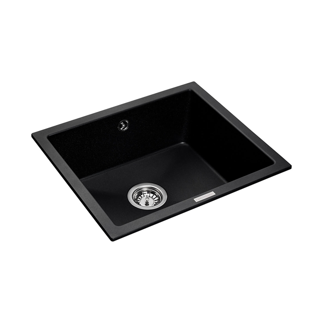 Rangemaster Paragon 1 Bowl Granite Composite Undermount Kitchen Sink & Waste Kit - 533 x 457mm