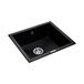Rangemaster Paragon 1 Bowl Ash Black Granite Composite Undermount Kitchen Sink & Waste Kit - 533 x 457mm