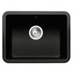 Rangemaster Paragon Compact 1 Bowl Ash Black Granite Composite Undermount Kitchen sink & Waste Kit - 501 x 377mm