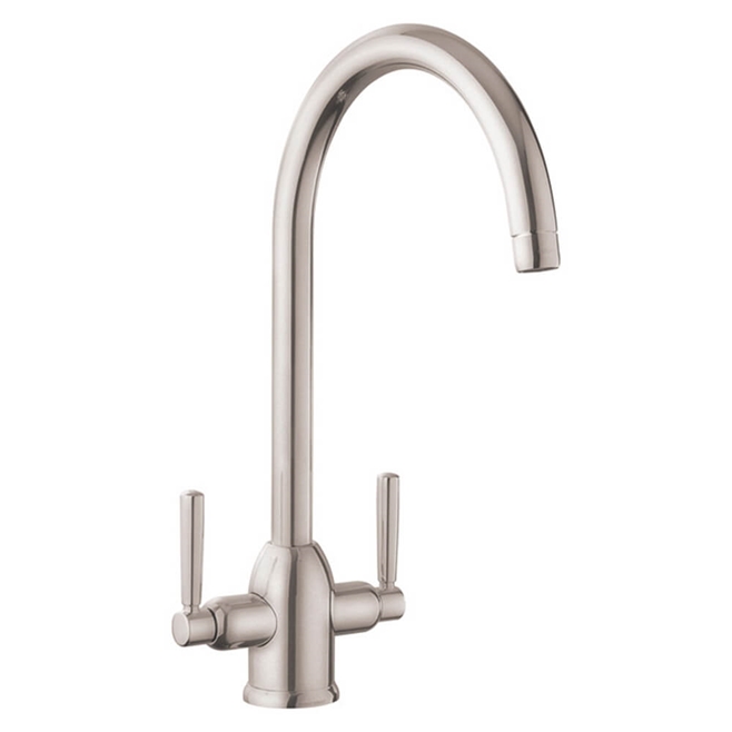 Rangemaster Parma Twin Lever Kitchen Mixer Tap with Swivel Spout