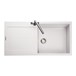 Rangemaster Scoria 1 Bowl Igneous Crystal White Sink & Waste Kit - Reversible