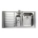 Rangemaster Manhattan 1.5 Bowl Brushed Stainless Steel Sink & Waste Kit - Right Hand