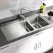 Rangemaster Quadrant Single Lever Monobloc Kitchen Sink Mixer Tap - Brushed Chrome