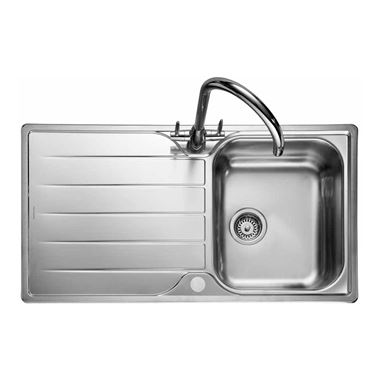 Rangemaster Michigan Single Bowl Stainless Steel Kitchen Sink - Reversible