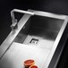Rangemaster Quadrant Contemporary Monobloc Kitchen Sink Mixer Tap - Brushed Chrome
