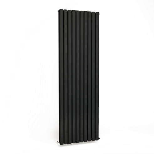 Brenton Oval Double Panel Vertical Radiator - Anthracite - 1800 x 600mm