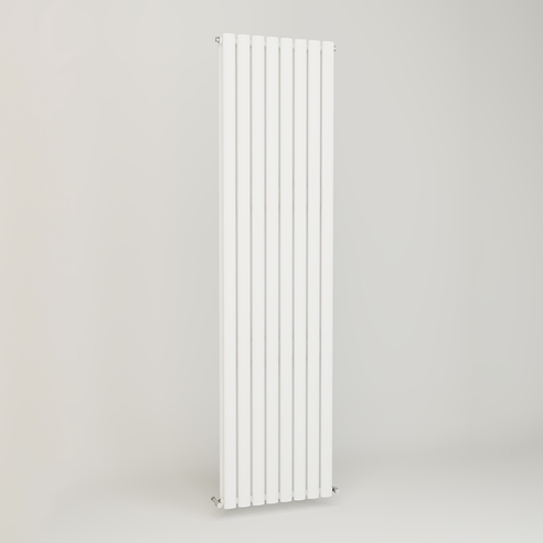 Brenton Oval Double Panel Vertical Radiator - White - 1800 x 480mm