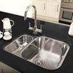 Reginox Alaska MBR 1.5 Bowl Stainless Steel Undermount Kitchen Sink & Waste with Right Hand Main Bowl - 577 x 470mm