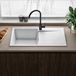 Reginox Amsterdam Compact Single Bowl Granite Composite Kitchen sink & Waste Kit with Reversible Drainer - 860 x 500mm