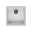 Reginox Amsterdam 40 Single Bowl Pure White Granite Composite Inset / Undermount Kitchen Sink & Waste Kit - 460 x 460mm