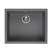 Reginox Amsterdam 50 Single Bowl Grey Silvery Granite Composite Inset / Undermount Kitchen Sink & Waste Kit - 560 x 460mm