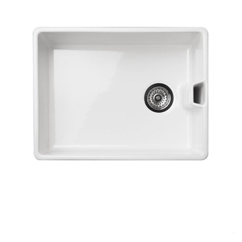 Reginox Contemporary White Ceramic Belfast Kitchen Sink - 595 x 455mm