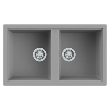 Reginox Best Double Bowl Granite Kitchen Sink & Waste Kit - 860 x 510mm