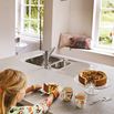 Reginox Centurio Reversible 1.5 Bowl Integrated Stainless Steel Sink with Pop-Up Wastes and Colander - 940 x 490mm