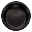 Reginox Comfort Round Bowl Inset or Undermount Jet Black Stainless Steel Kitchen Sink & Waste - 440 x 440mm