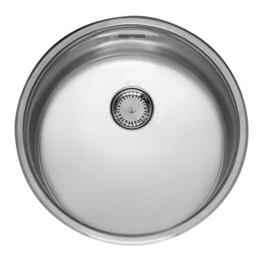 Reginox Comfort Round Bowl Stainless Steel Undermount Kitchen Sink & Waste - 440 x 440mm