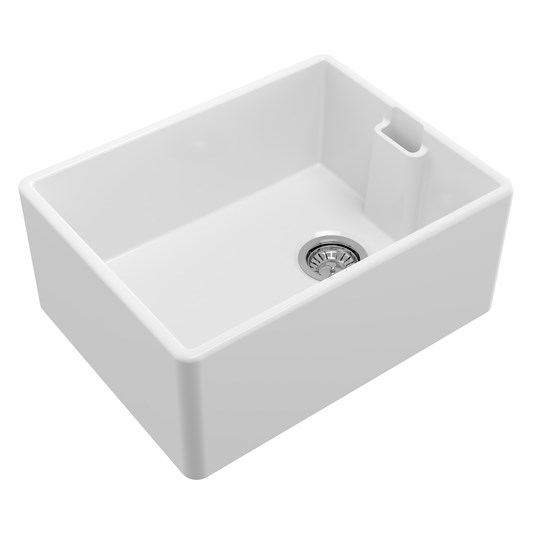 Reginox Contemporary White Ceramic Belfast Kitchen Sink - 595 x 455mm ...