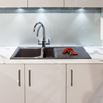 Reginox Ego 1.5 Bowl Black Granite Composite Kitchen Sink with Reversible Drainer & Waste Kit - 1000 x 500mm