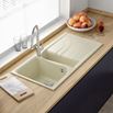 Reginox Ego Cream Granite Composite 1.5 Bowl Kitchen Sink & Vellamo Savu Pull Out Kitchen Mixer