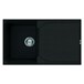 Reginox Ego Ghisa Black Granite Compact Single Bowl Kitchen sink with Reversible Drainer & Waste Kit - 860 x 500mm