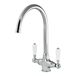 Reginox Elbe WRAS Approved Twin Lever Chrome Traditional Mono Kitchen Mixer Tap