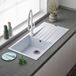 Reginox Harlem 1 Bowl White Granite Composite Kitchen Sink & Waste Kit - 1000 x 500mm