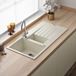 Reginox Harlem 1.5 Bowl Caffe Silvery Granite Composite Kitchen Sink & Waste Kit - 1000 x 500mm