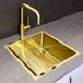 Reginox Miami 40x40 Single Bowl Gold Stainless Steel Inset / Undermount Kitchen Sink - 440 x 440mm